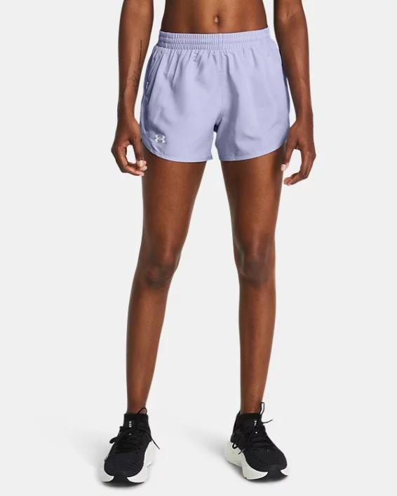 Women's Under Armour Fly-By Shorts, Size: Small, Red Product Image