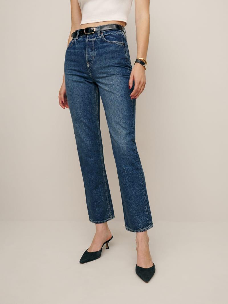 Cynthia High Rise Straight Cropped Jeans Product Image
