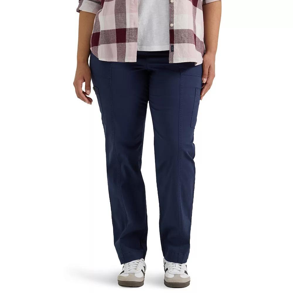 Plus Size Lee® Ultra Lux Comfort with Flex-To-Go Utility Pants, Women's, Size: 26 Tall, Mood Blue Product Image