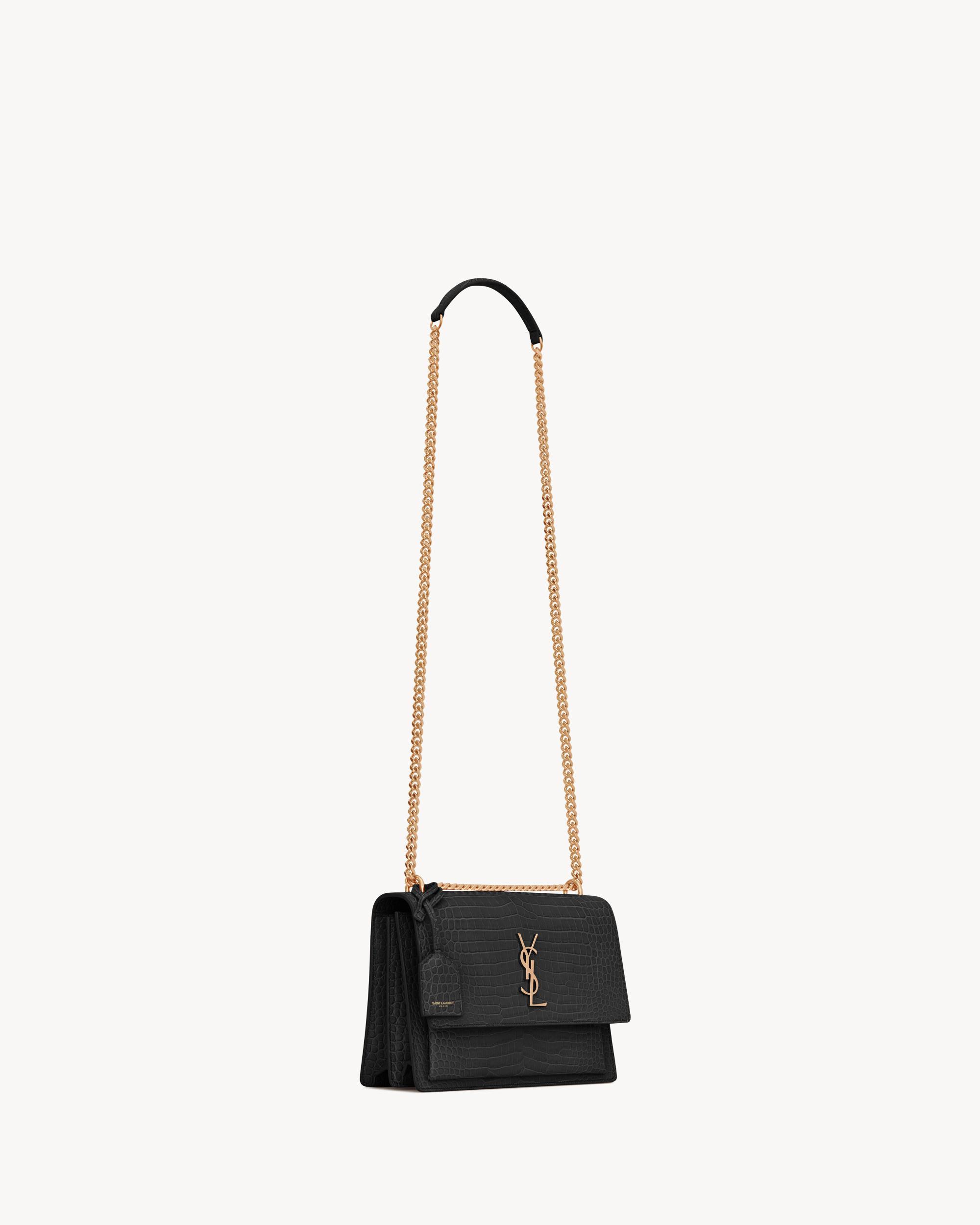 SUNSET MEDIUM IN CROCODILE-EMBOSSED LEATHER Product Image