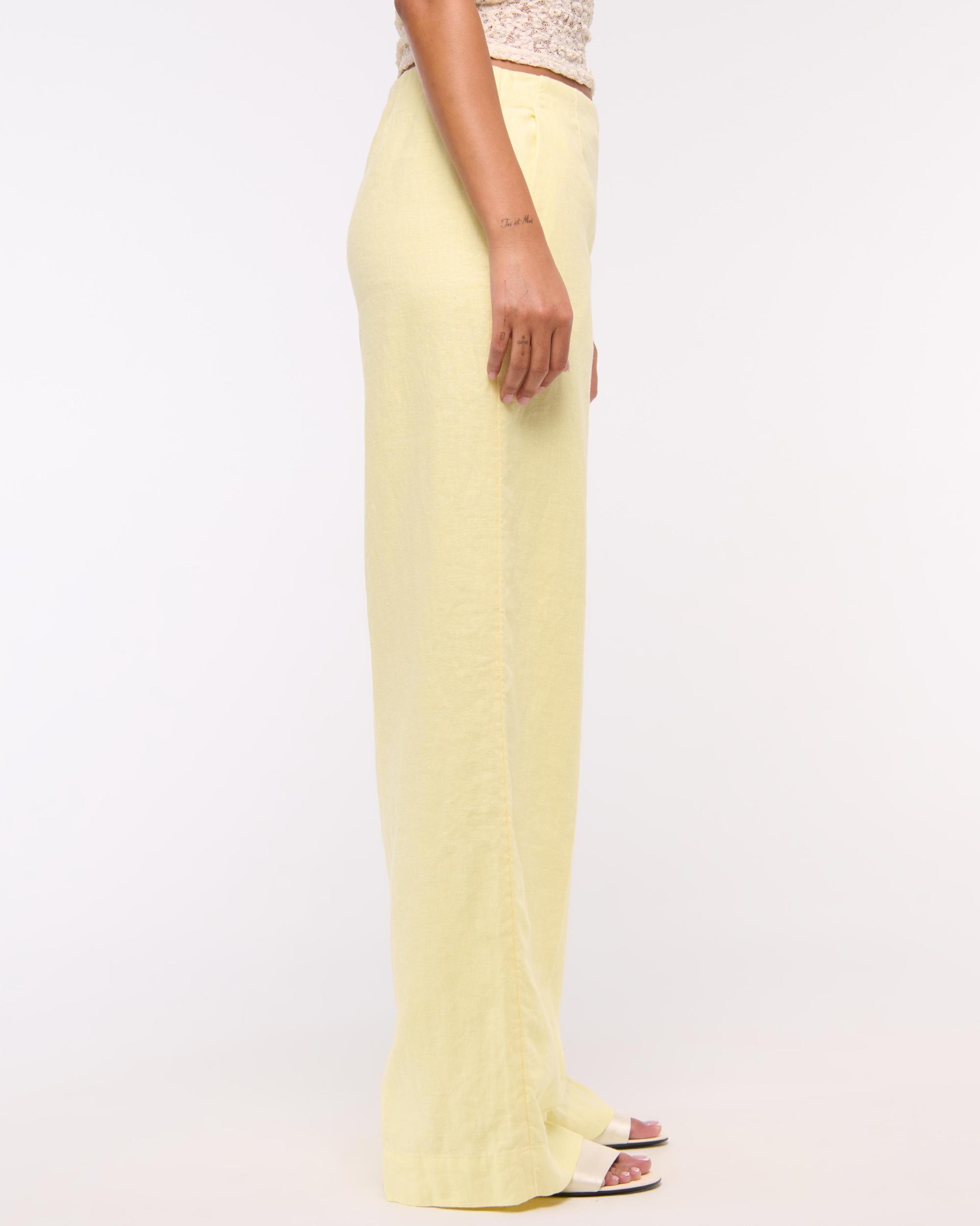 Premium Linen Tailored Ultra Wide Leg Pant Product Image