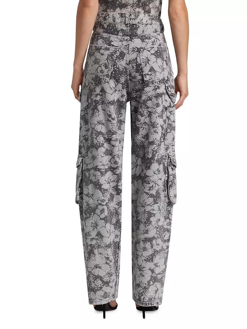 Floral Denim Cargo Trousers Product Image
