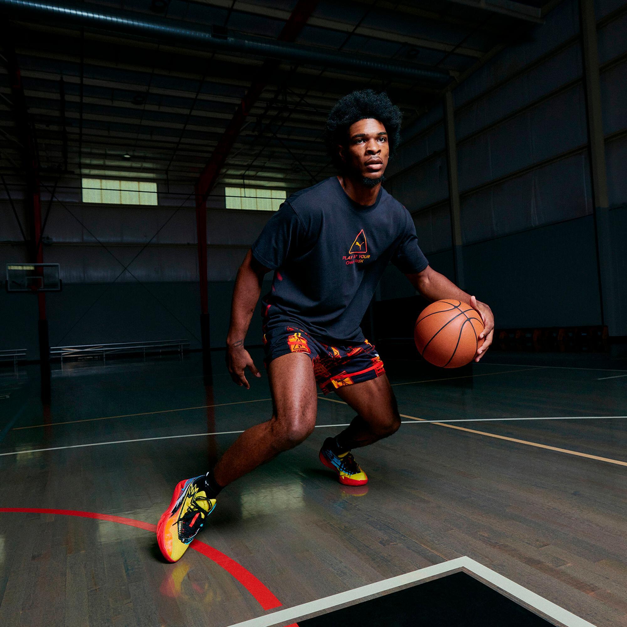 Scoot Caution Men's Boxy Basketball Tee Product Image