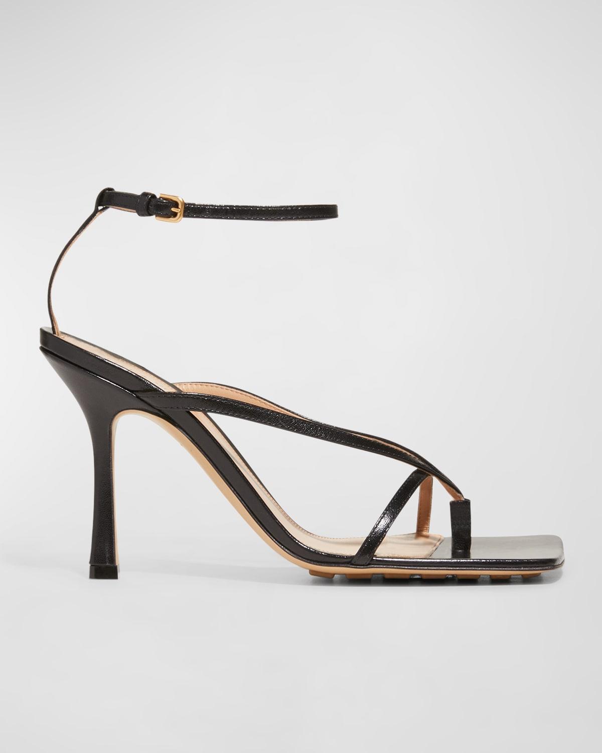 Womens Stretch Leather Strappy Thong Sandals Product Image