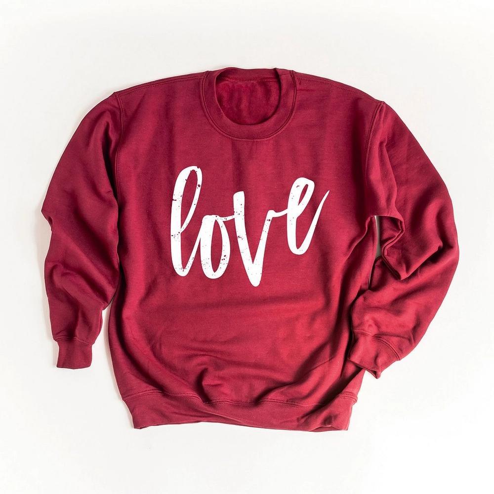 Simply Sage Market Women's Graphic Sweatshirt Love Cursive Product Image
