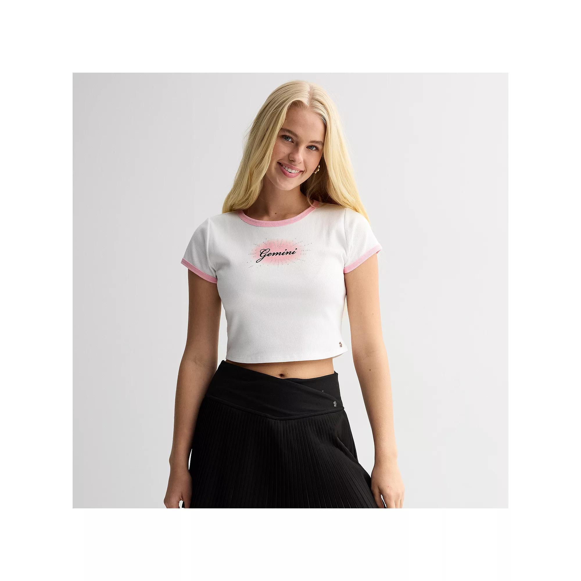 Women's Limited Too Zodiac Sign Baby Tee, Girl's, Size: XL, Gemini Product Image