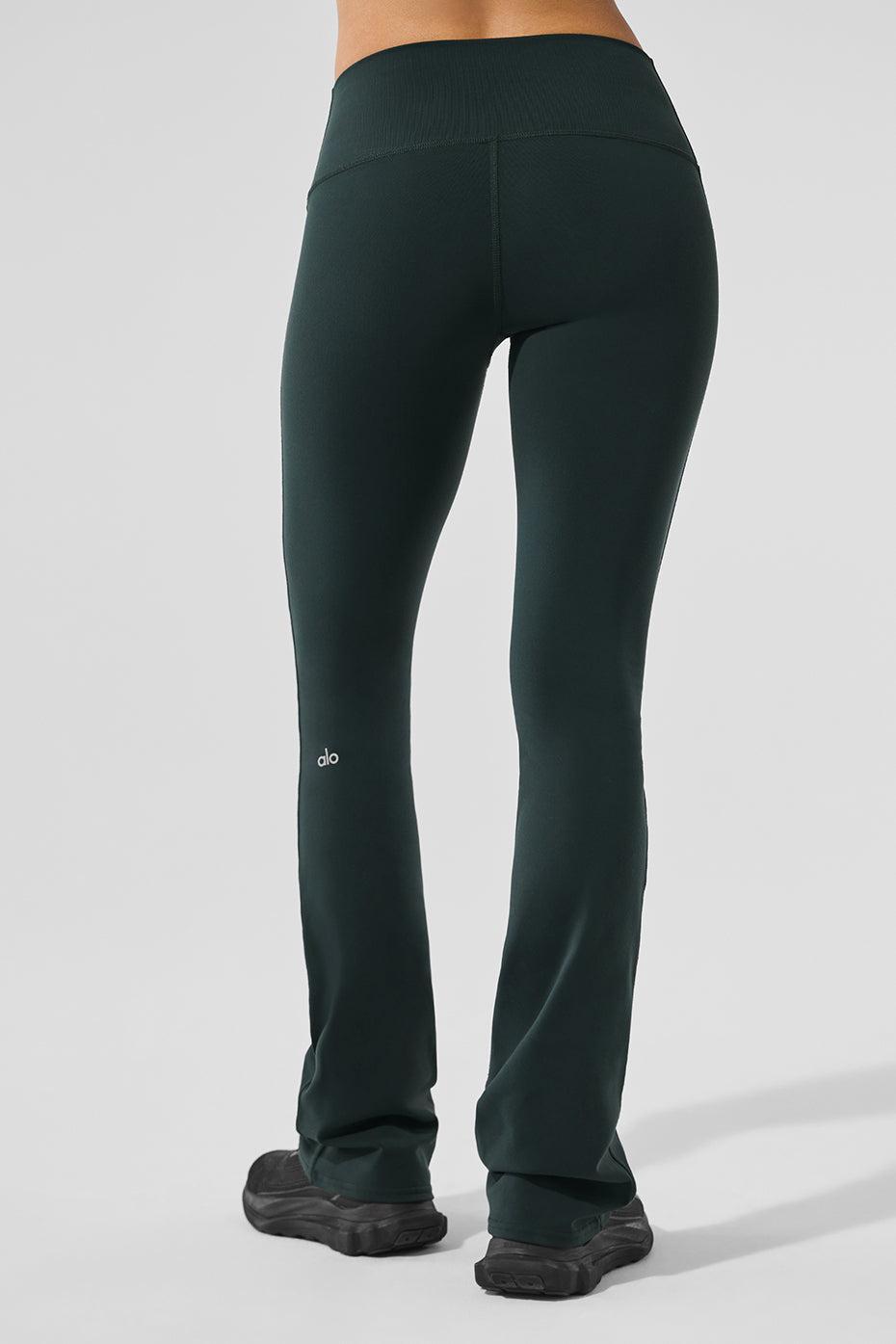 Airbrush High-Waist Bootcut Legging - Charcoal Green Product Image