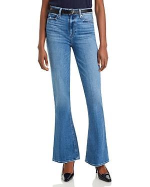 Paige Laurel Canyon High Rise Flare Jeans in Rock Show Distressed Product Image