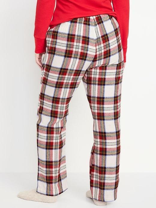 Mid-Rise Flannel Pajama Pants for Women Product Image
