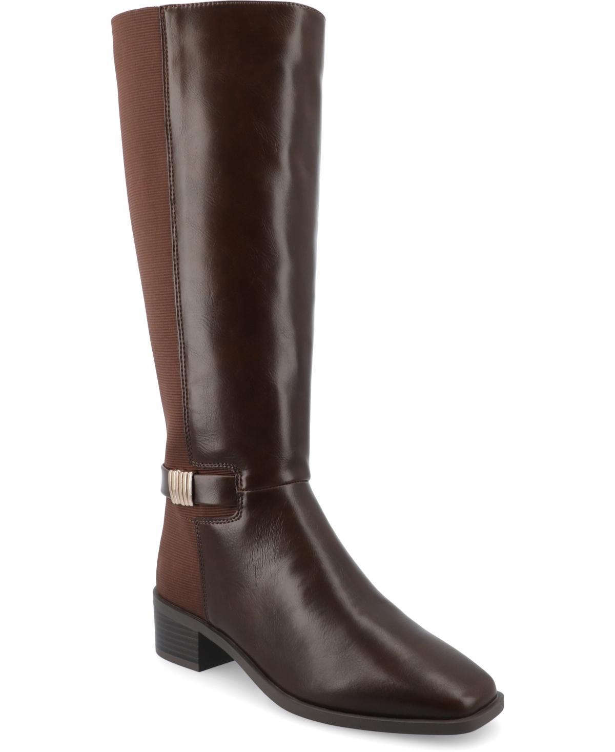 Journee Tru Comfort Foam Womens Londyn Calf Boots Red Product Image