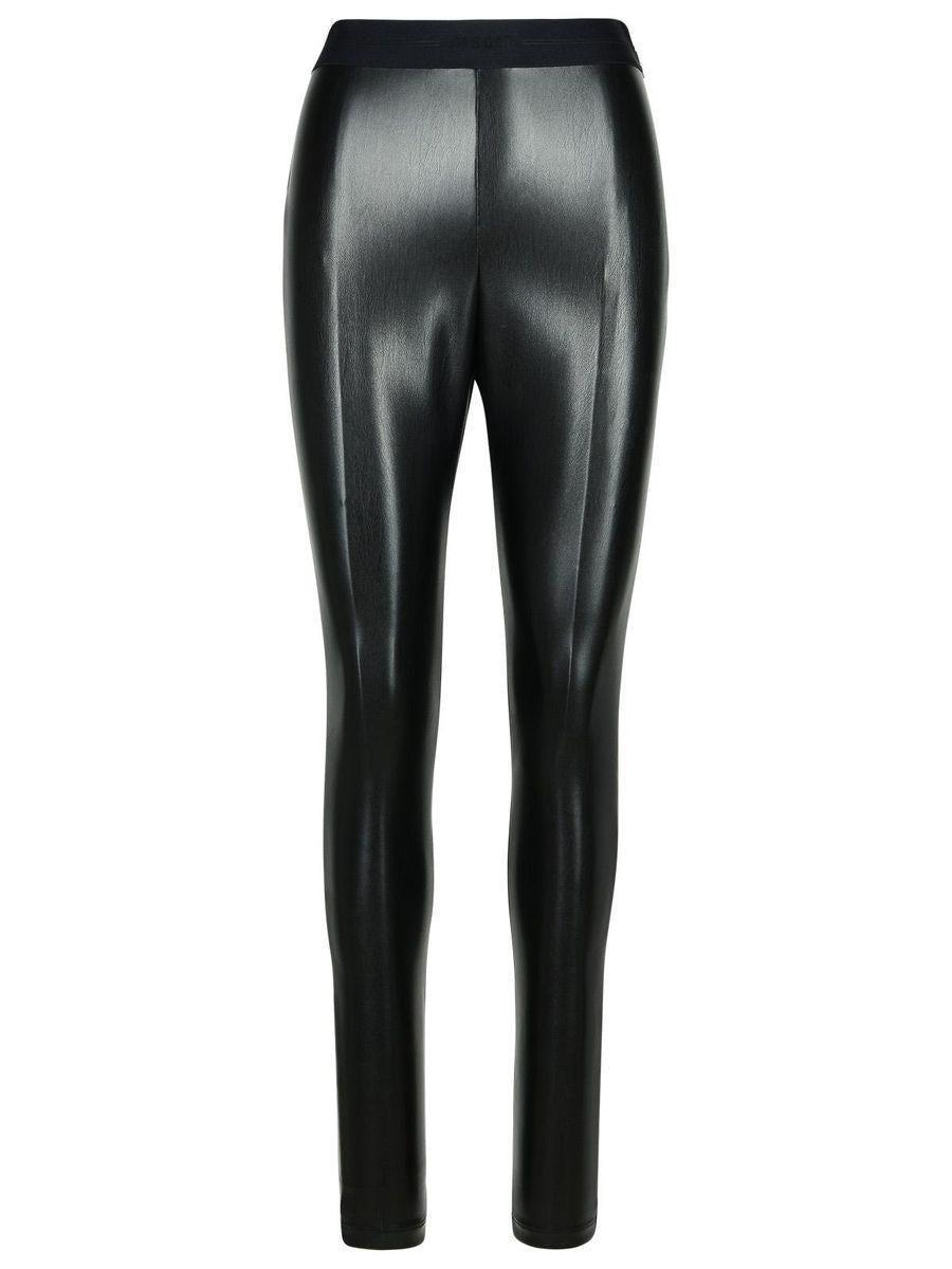 MSGM Black Polyester Leggings Product Image