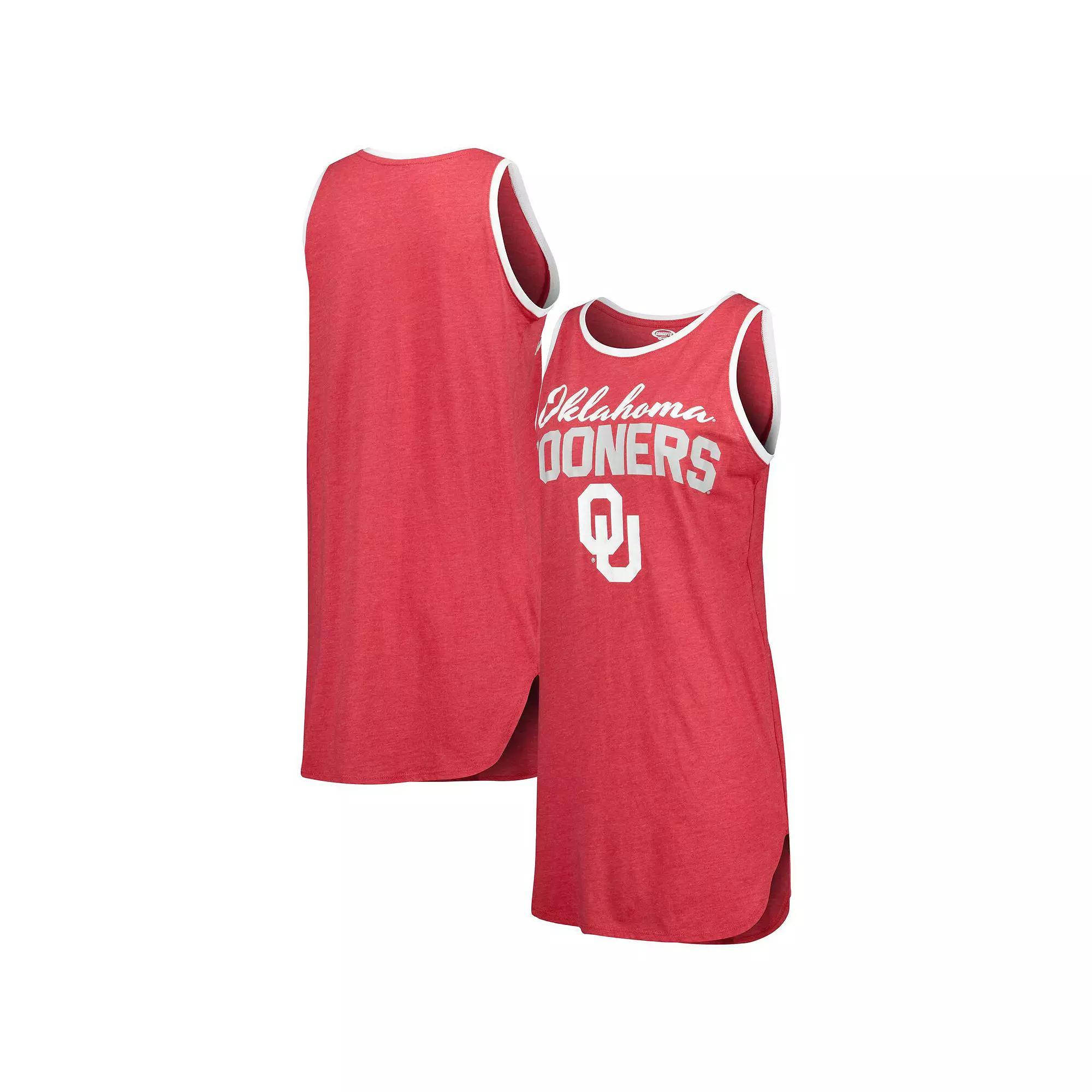 Women's Concepts Sport Crimson Oklahoma Sooners Tank Top Nightshirt, Size: XL, Red Product Image