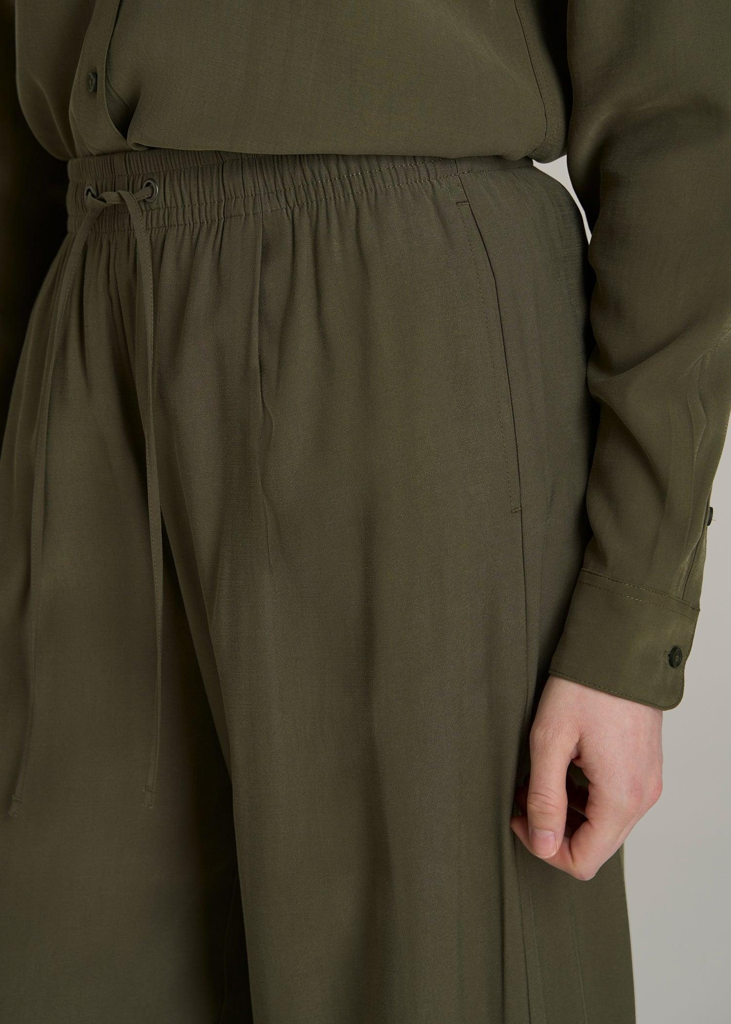 Relaxed Pull On Pants for Tall Women in Forest Night Product Image