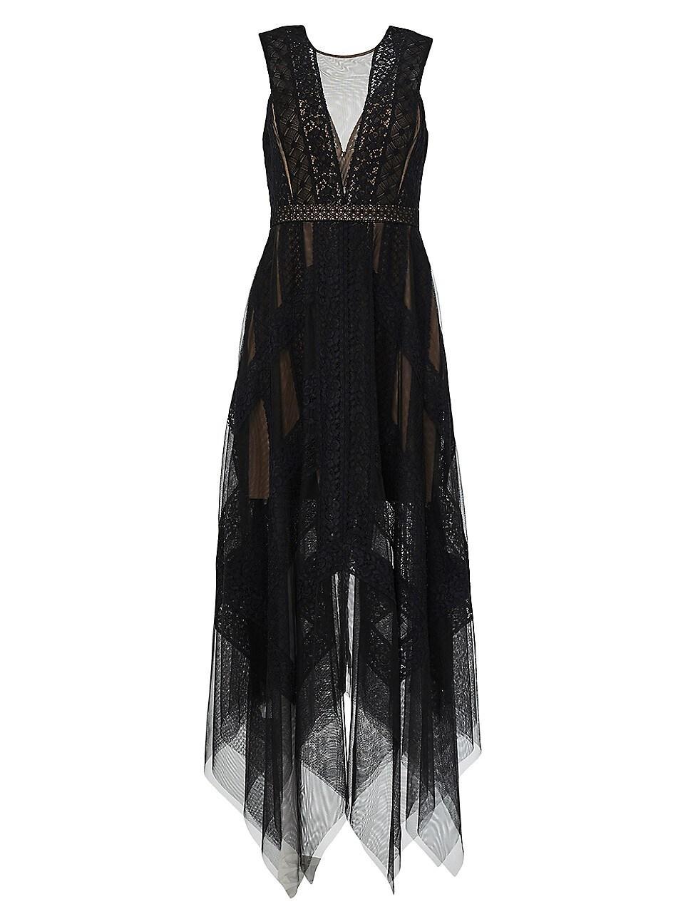 Bcbgmaxazria Andi Lace Trim Evening Dress Product Image