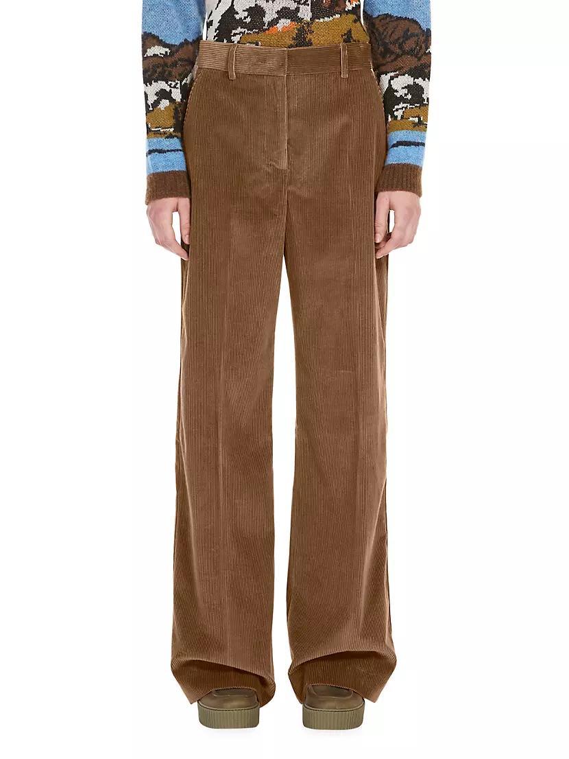 Tania Corduroy Straight-Leg Pants Product Image