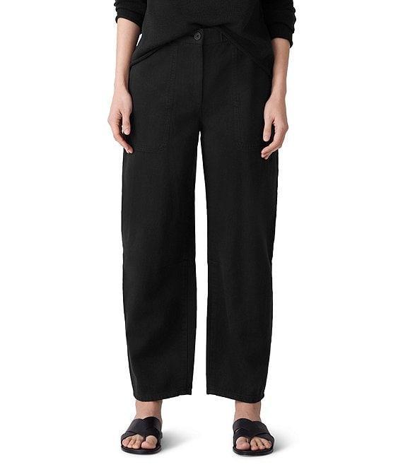 Eileen Fisher Organic Cotton Ankle Barrel Pants Product Image