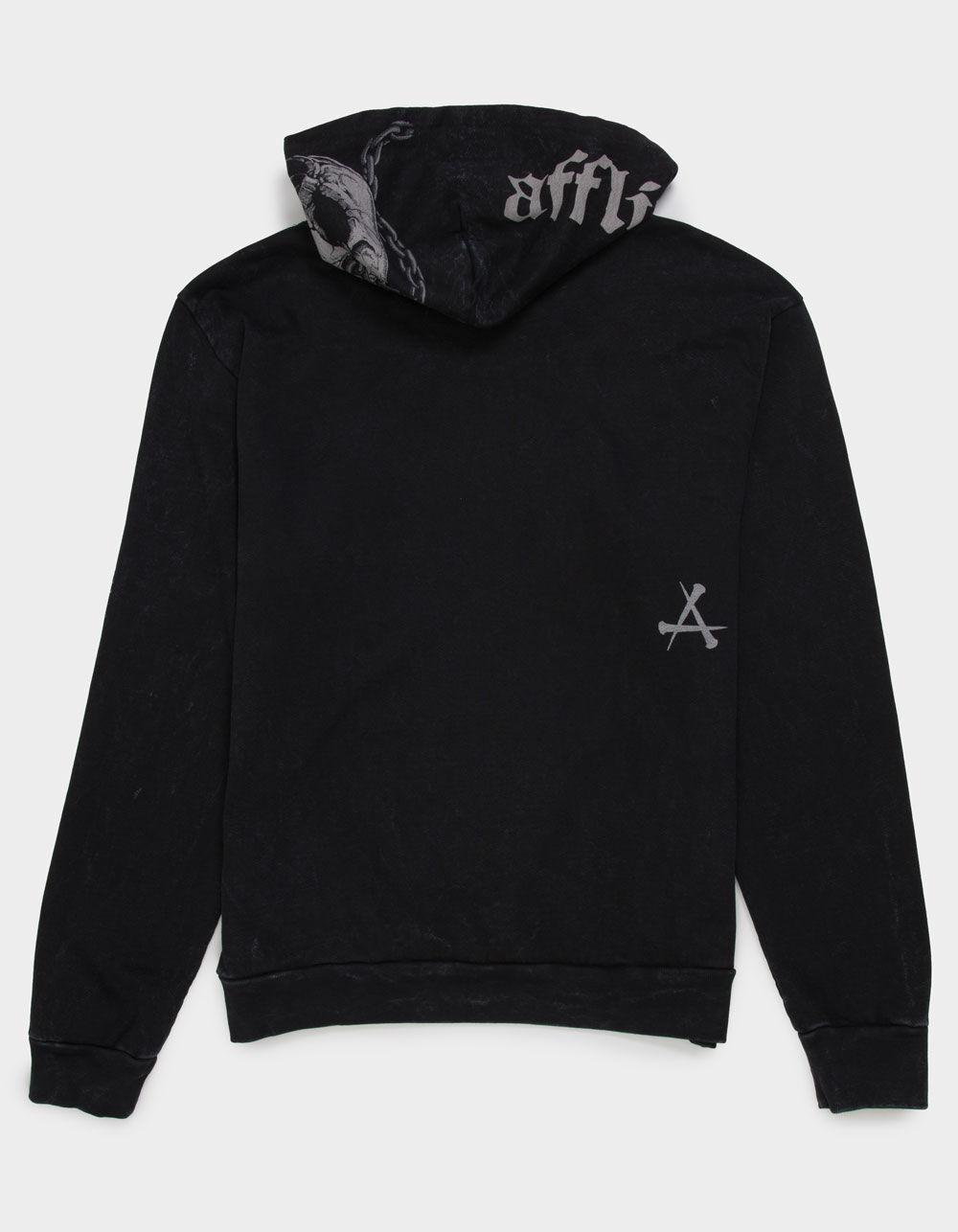 AFFLICTION Decimation Mens Hoodie - WASHED BLACK Product Image