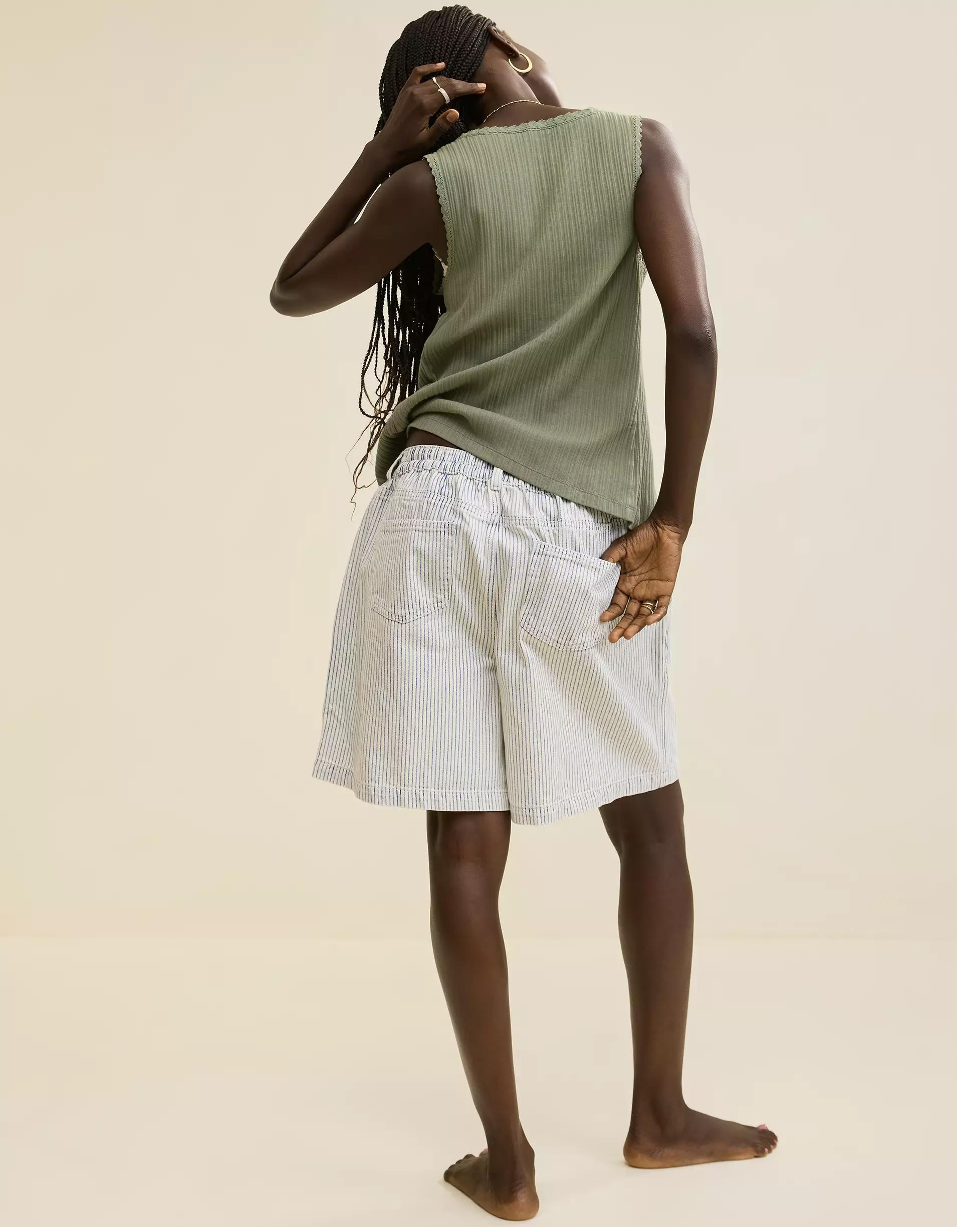 Aerie Denim Trouser Jort Product Image
