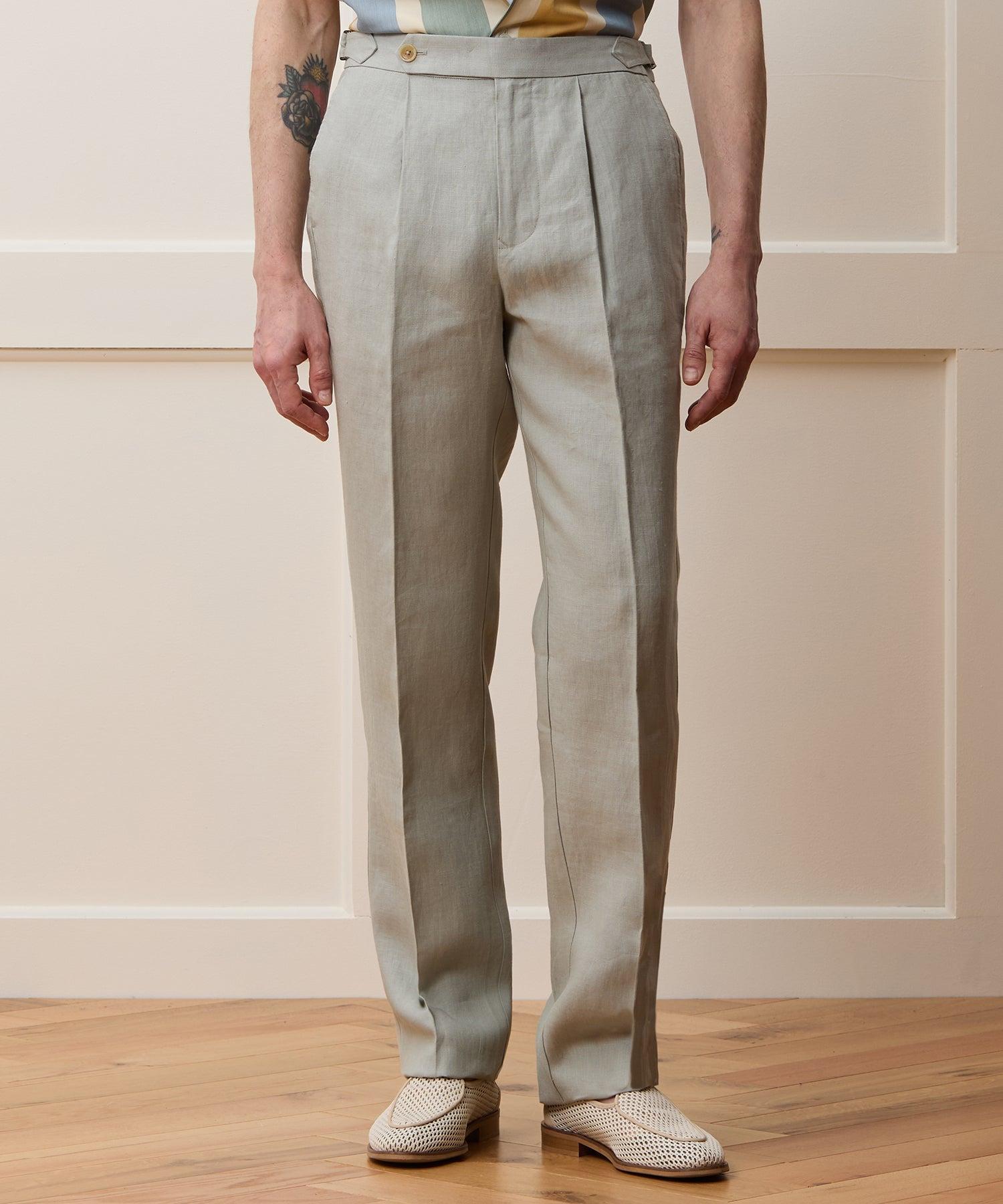 Irish Linen Side Tab Trouser Product Image