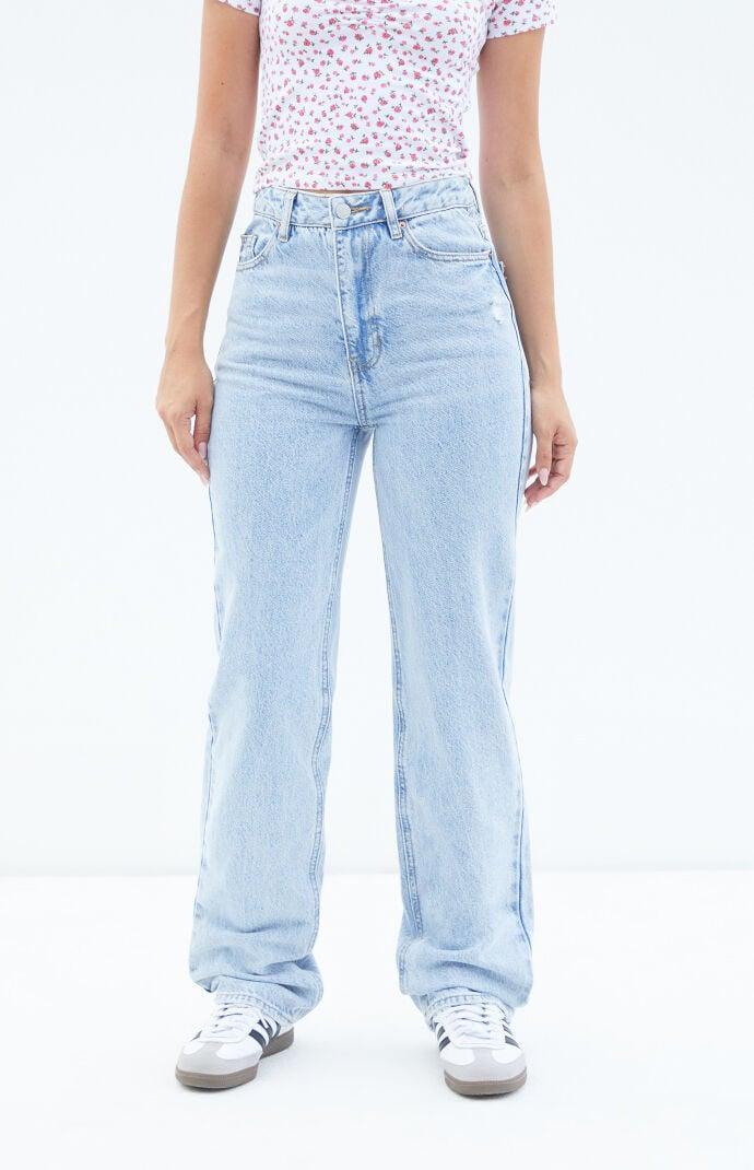 Womens Light Indigo 90s Boyfriend Jeans Product Image