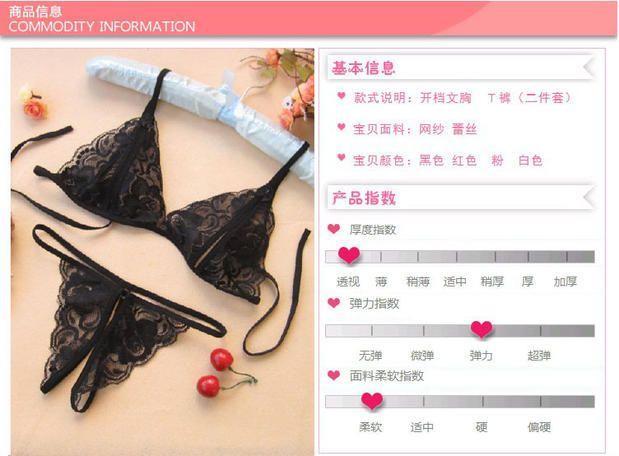 Set: Lace Bralette + Thongs Product Image