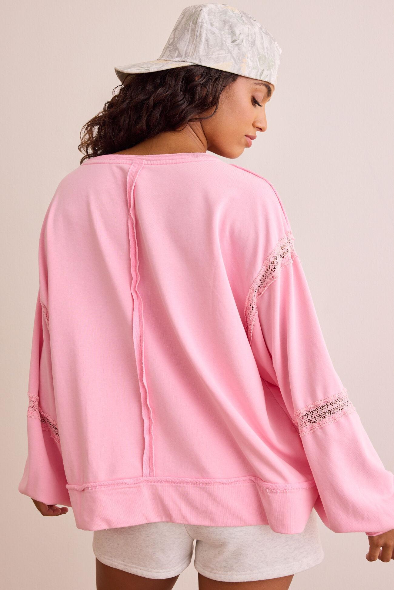 Bounce Back Lace Pieced Pullover Product Image