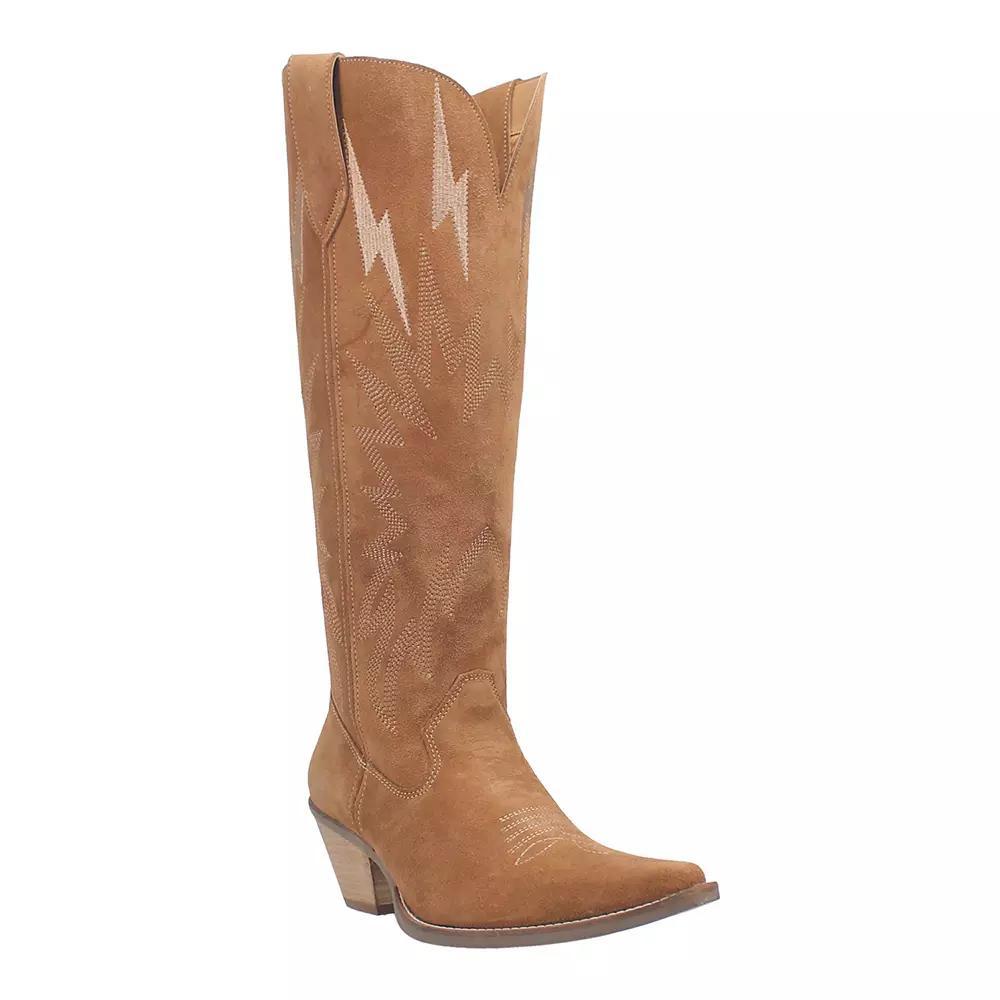 Dingo Thunder Road Women's Suede Knee-High Boots, Size: 11, Camel Product Image