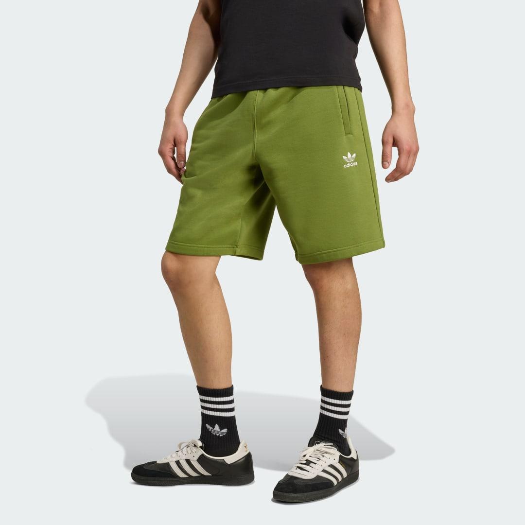 adidas Trefoil Essentials Shorts Tech Olive S Mens Product Image