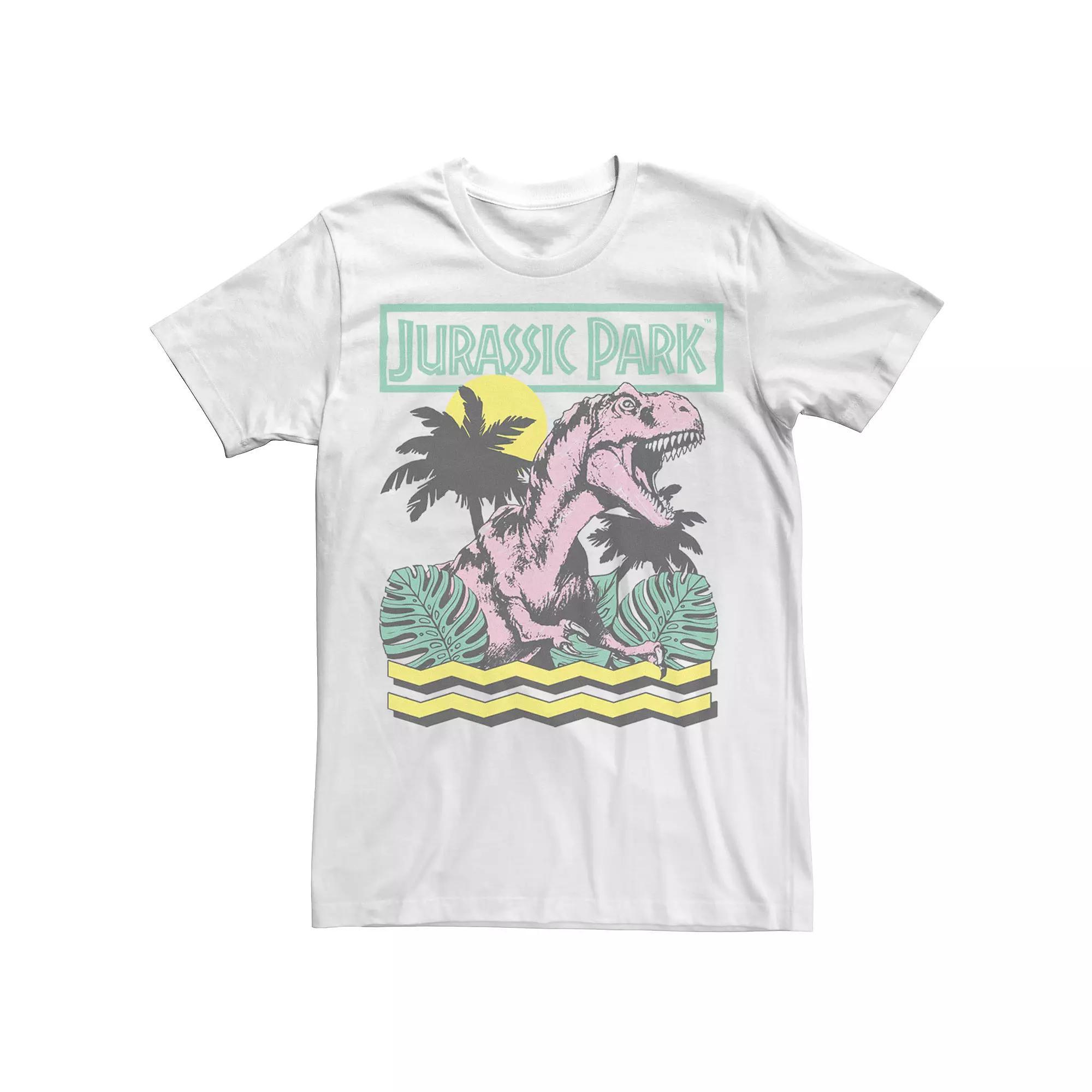Big & Tall Jurassic Park Vintage T-Rex Roar Retro Tee, Men's, Size: XL Tall, White Product Image