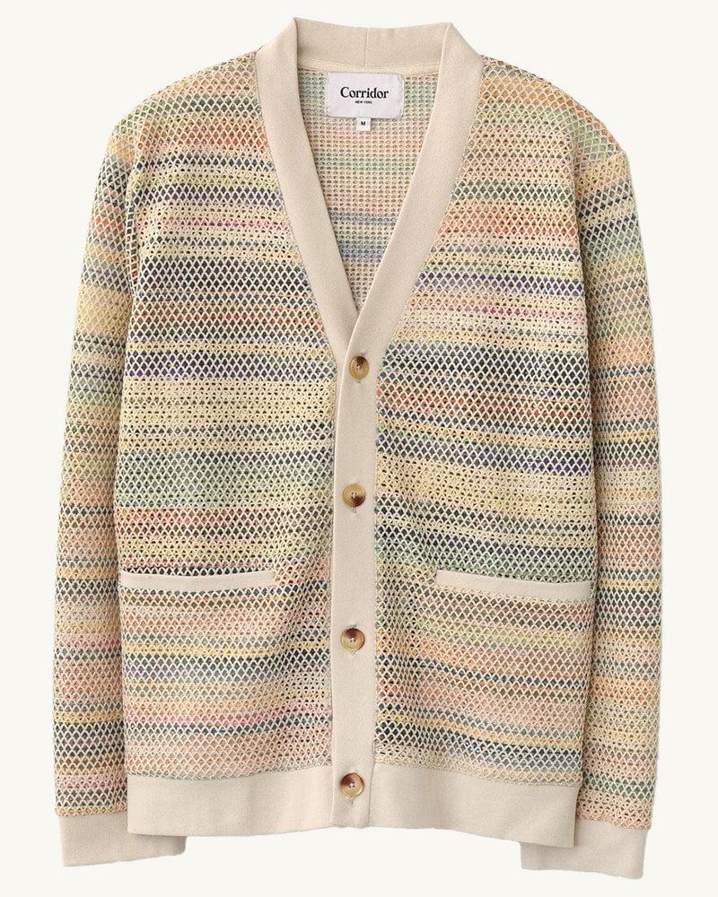 Rainbow Mesh Cardigan Product Image
