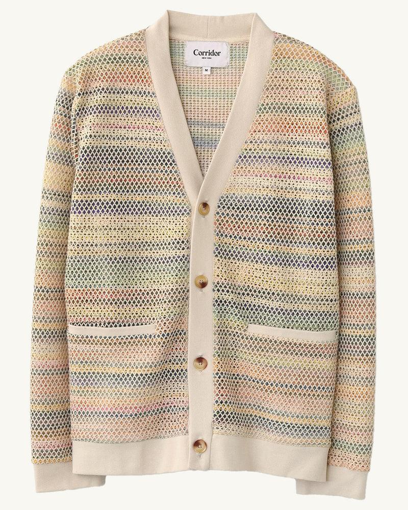 Rainbow Mesh Cardigan Product Image
