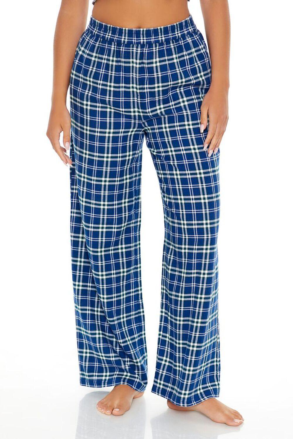 Plaid Wide-Leg Pajama Pants | Forever 21 Product Image