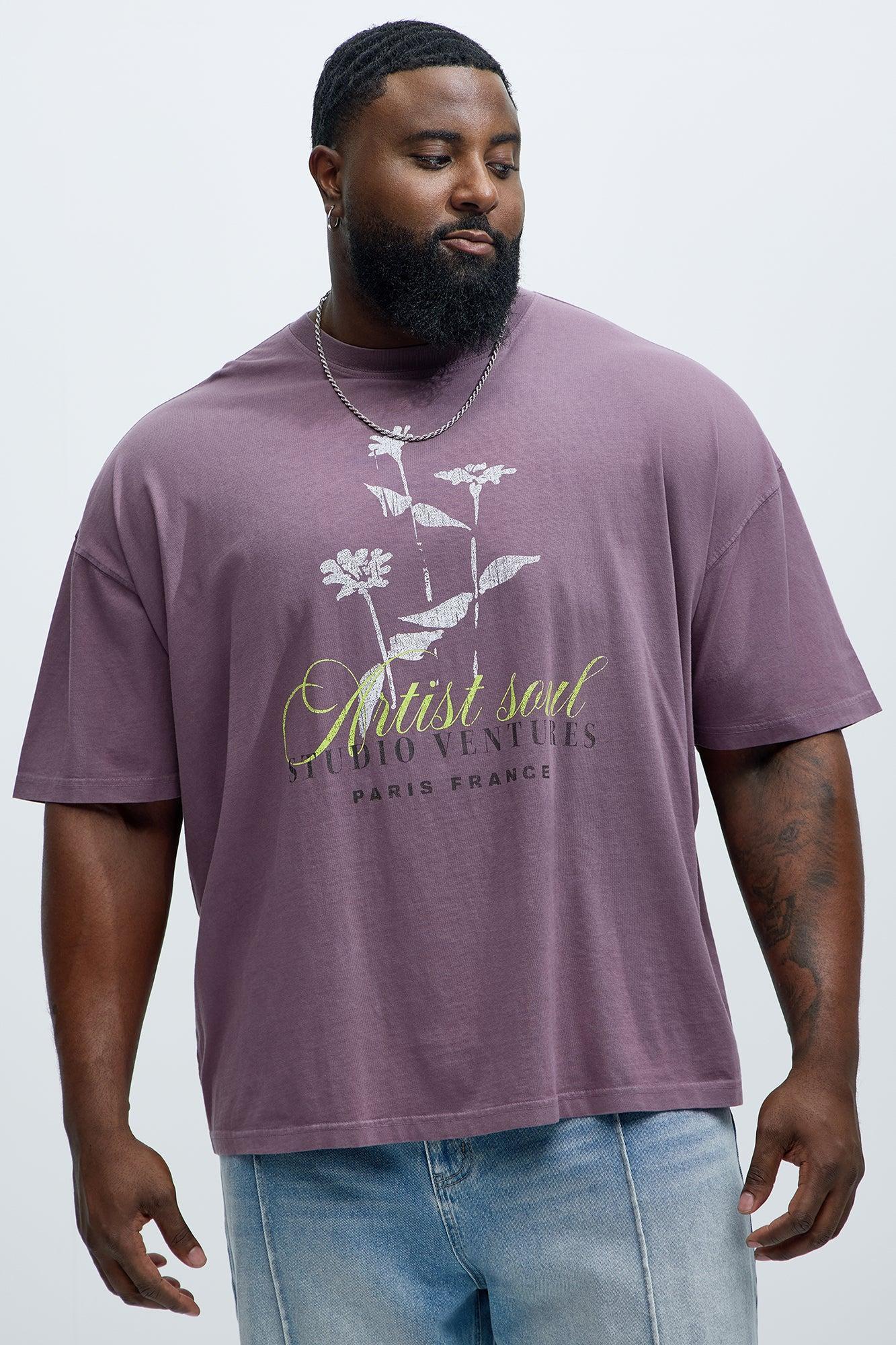 Artist Soul Oversized Short Sleeve Tee - Purple Product Image