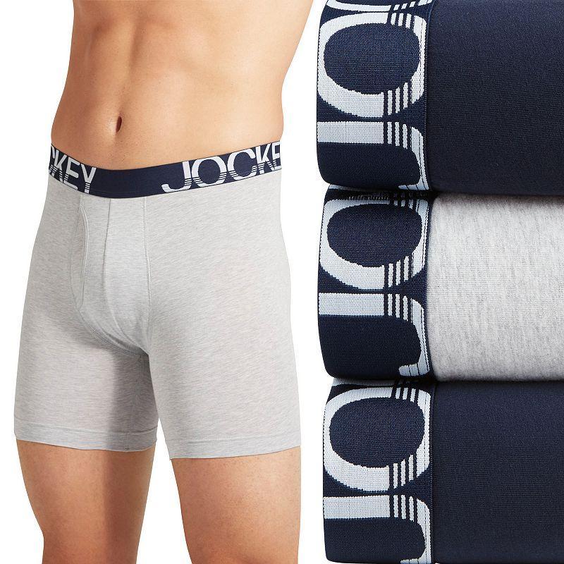 Men's Jockey® 3-pack ActiveStretch™ Long Leg Briefs, Size: Medium, Turquoise Assorted Product Image