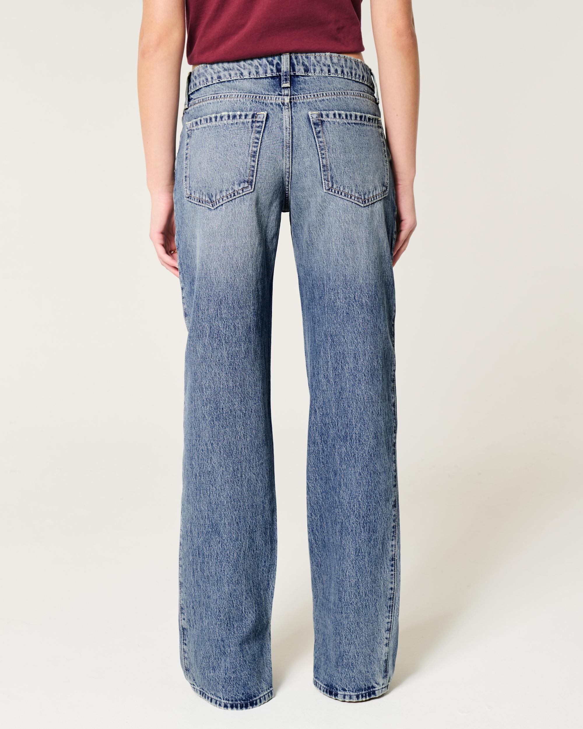 Low-Rise Light Wash Loose Jeans Product Image