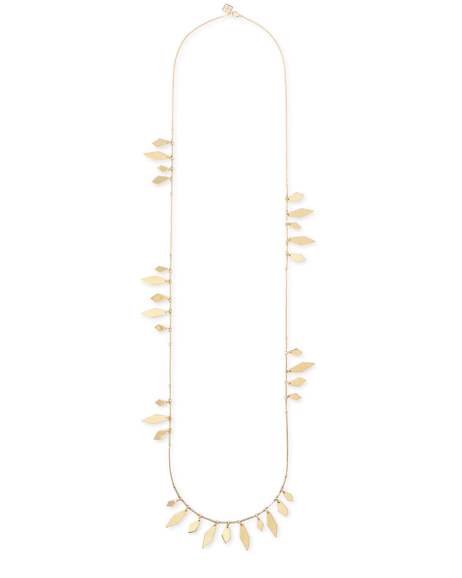 Blaine Long Necklace in Bright Silver Product Image