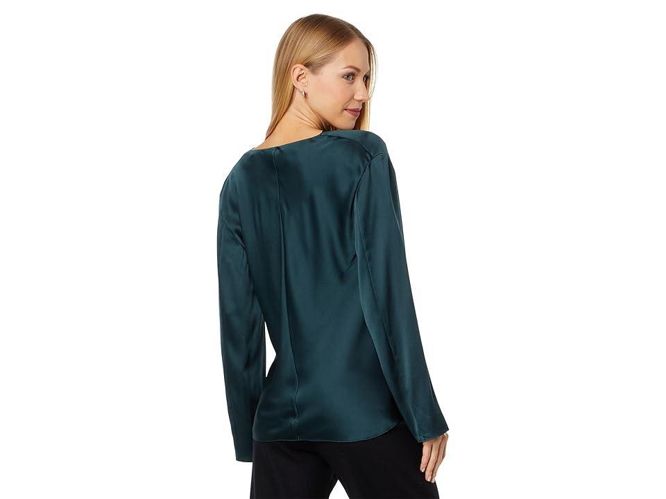 Vince Cowl Neck Long Sleeve Blouse (Azure Onyx) Women's Blouse Product Image