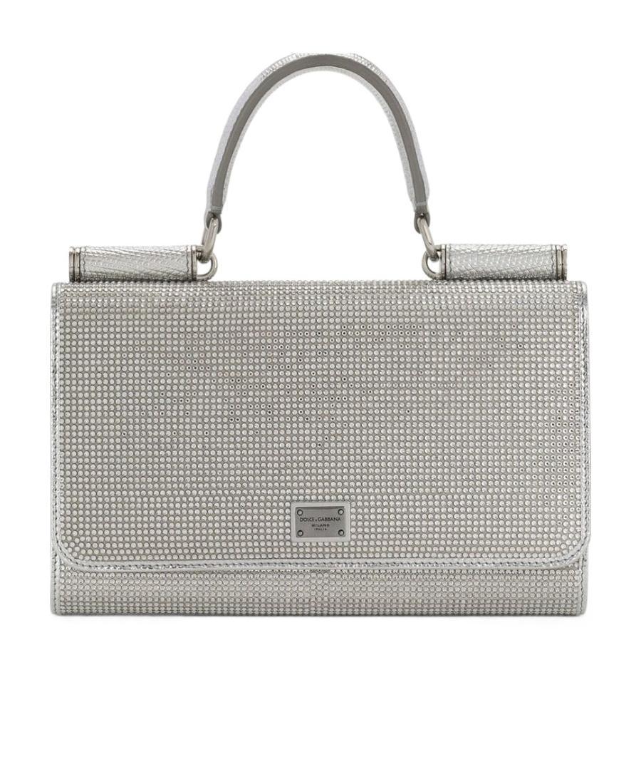 DOLCE & GABBANA Kim Dolcegabbana Crystal-embellished Logo Mini Bag In Crystal_pearl Product Image