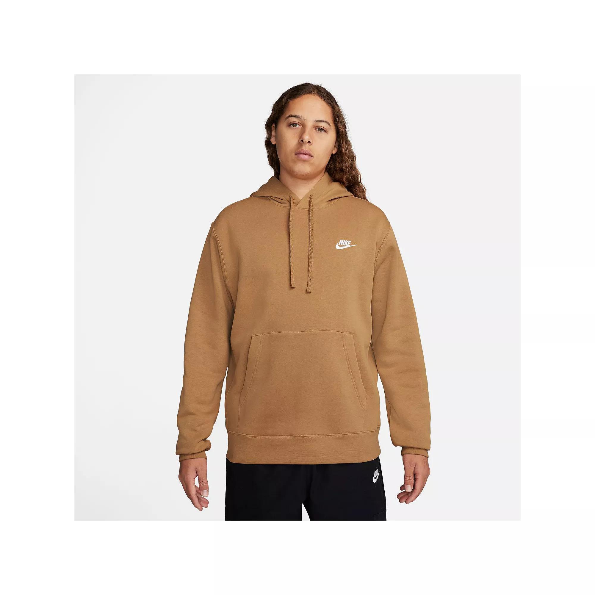 Mens Nike Sportswear Club Fleece Pullover Hoodie Dark Gray Grey Product Image