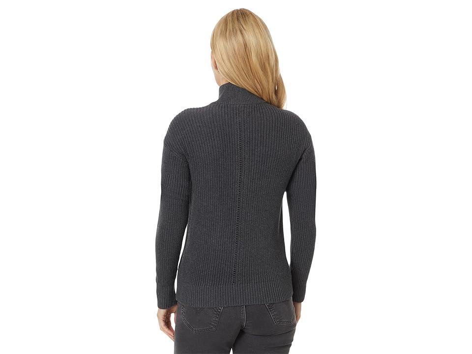 PACT Luxe Knit Henley Sweater (Charcoal Heather) Women's Sweater Product Image
