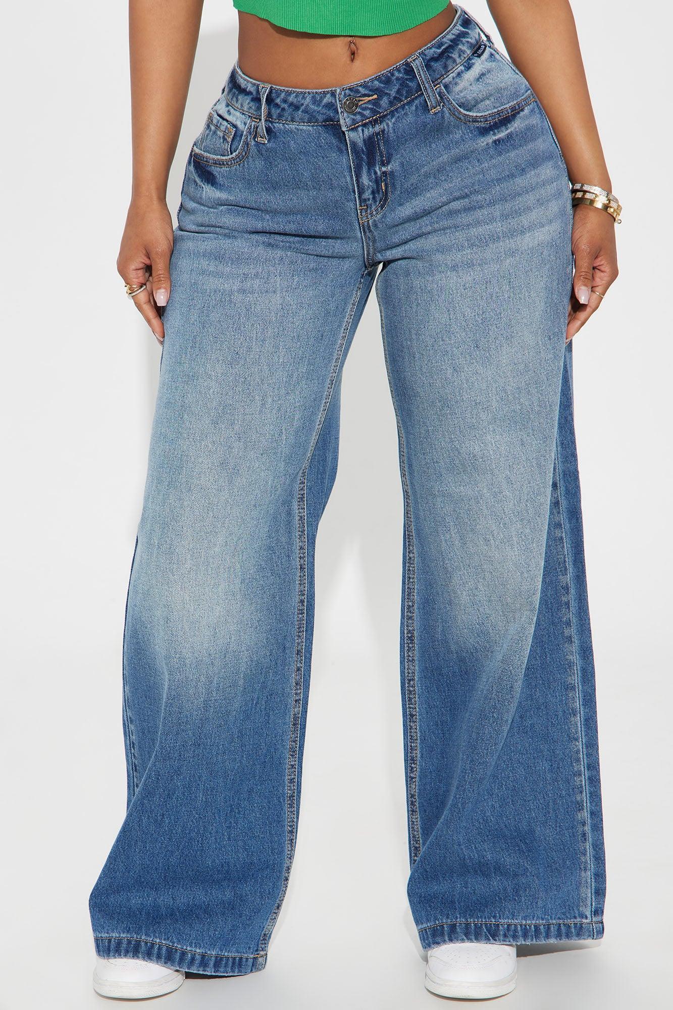 Good On Me Baggy Low Rise Denim Jeans - Dark Wash Product Image