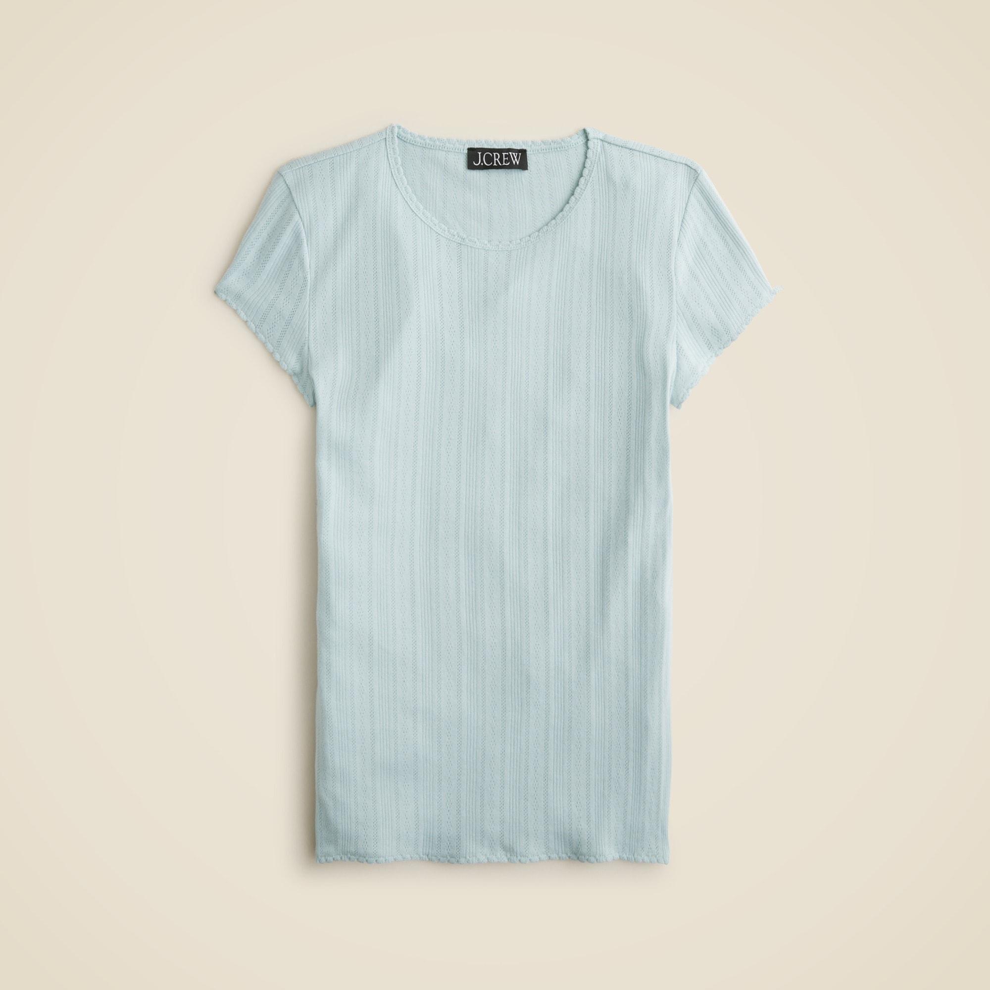 Pointelle short-sleeve T-shirt Product Image