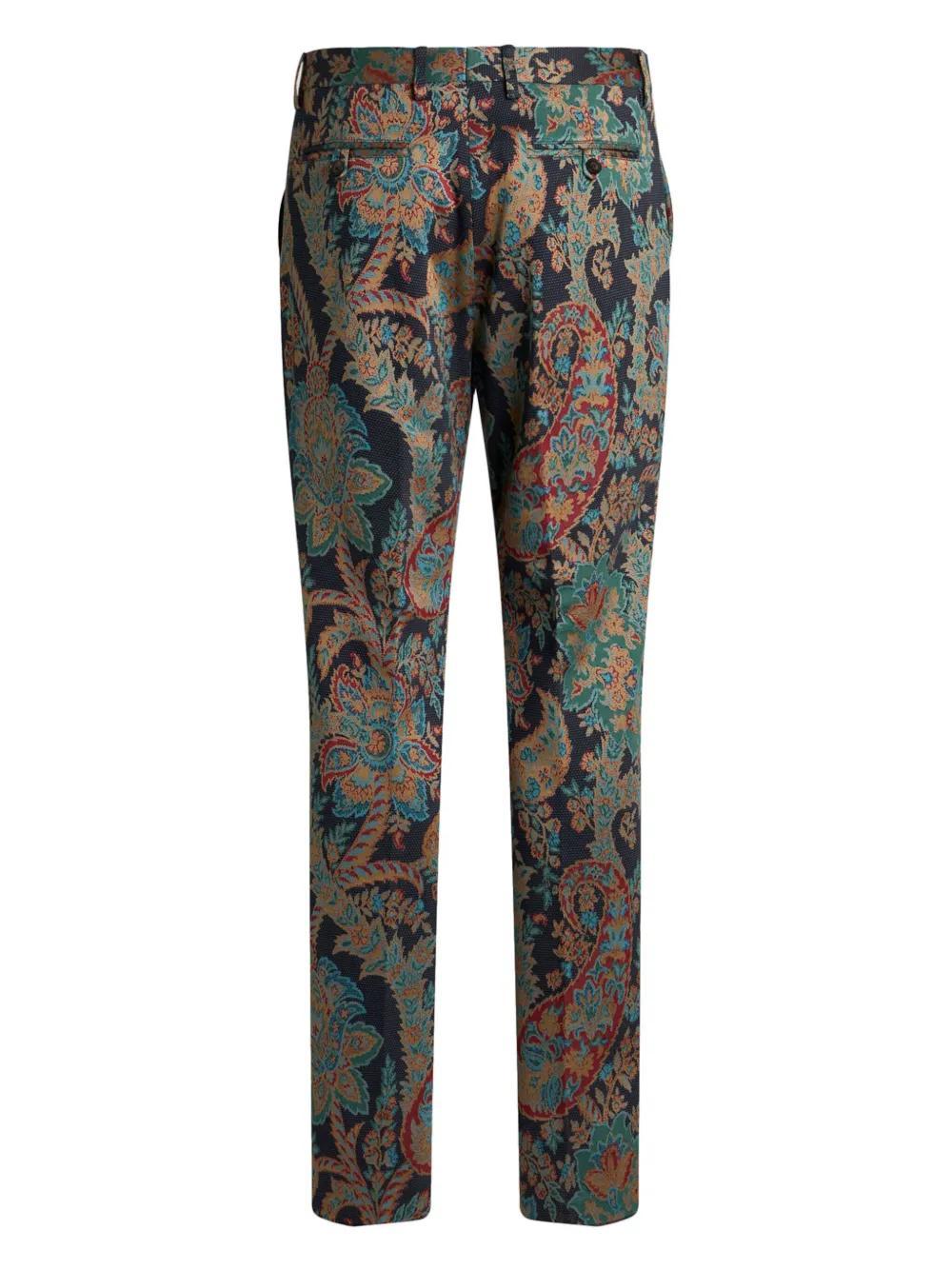 paisley jacquard tailored trousers Product Image