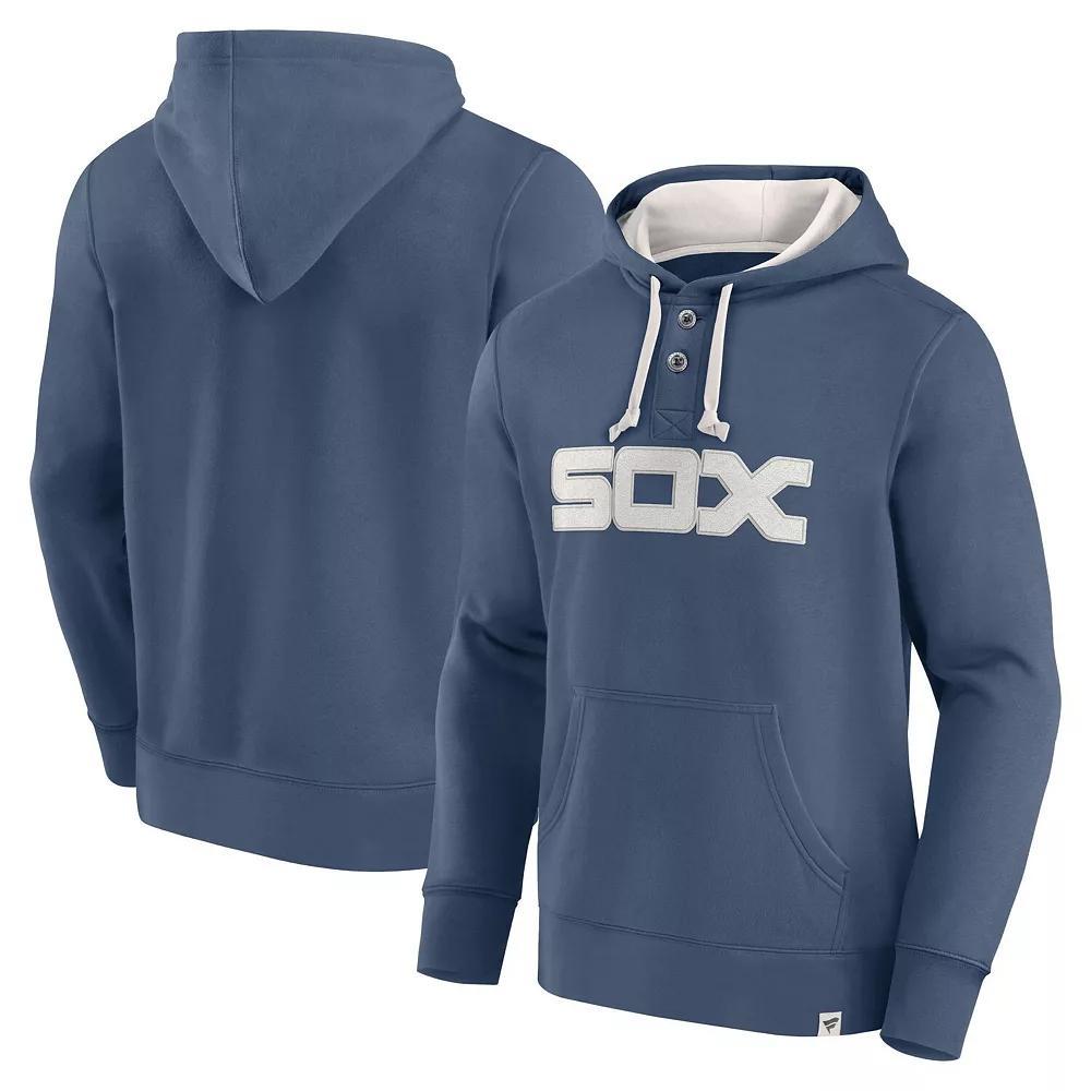 Men's Fanatics Branded Navy Chicago White Sox Plan for Adversity Henley Fleece Pullover Hoodie, Size: Medium, Blue Product Image