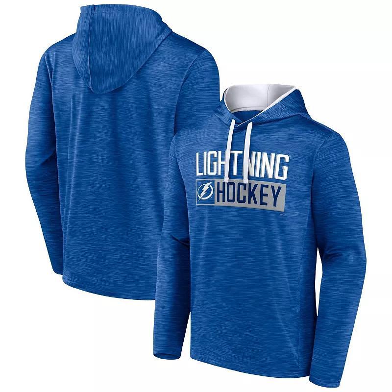Mens Fanatics Branded Heather Blue Tampa Bay Lightning Close Shave Pullover Hoodie Product Image