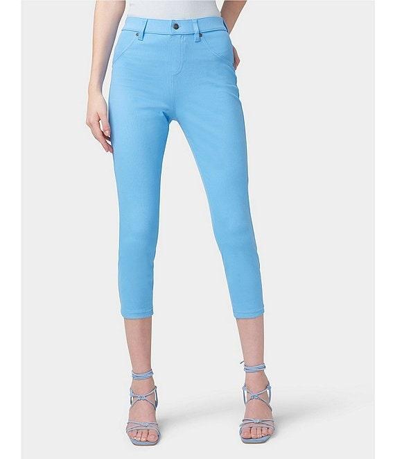 HUE Hi-Rise Ultra Soft Denim Capri Leggings Product Image