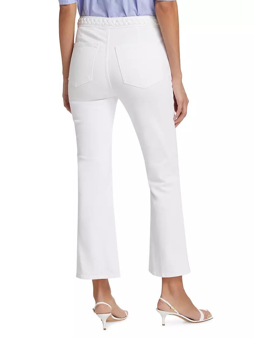 Braided Crop Mini Boot-Cut Jeans Product Image