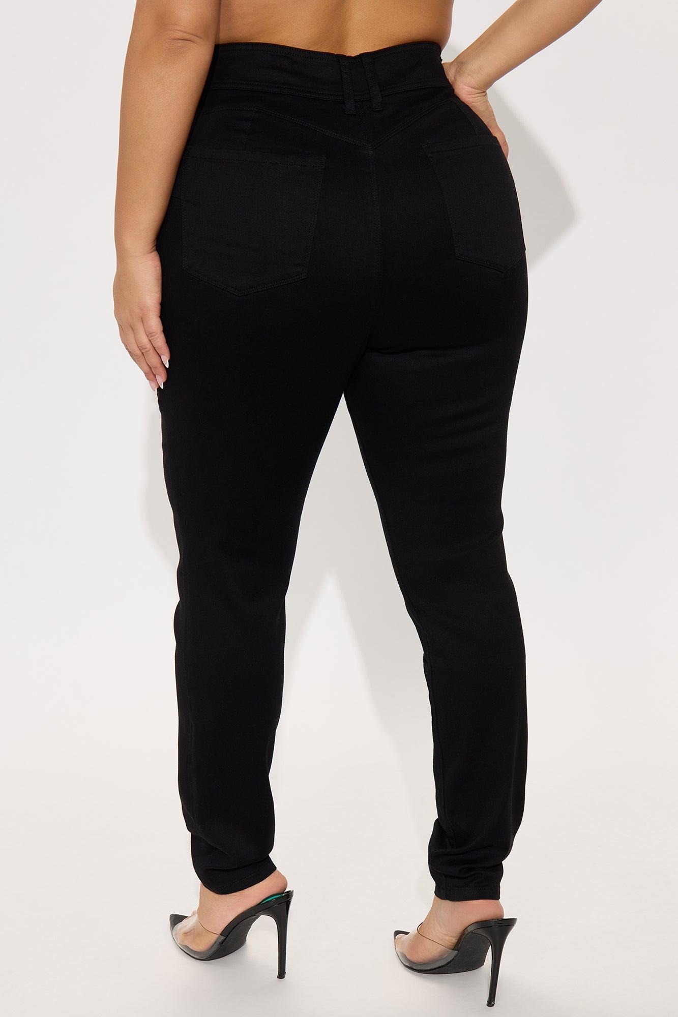 Tall Snatch Me Tight Booty Lifter Skinny Jeans - Black Product Image