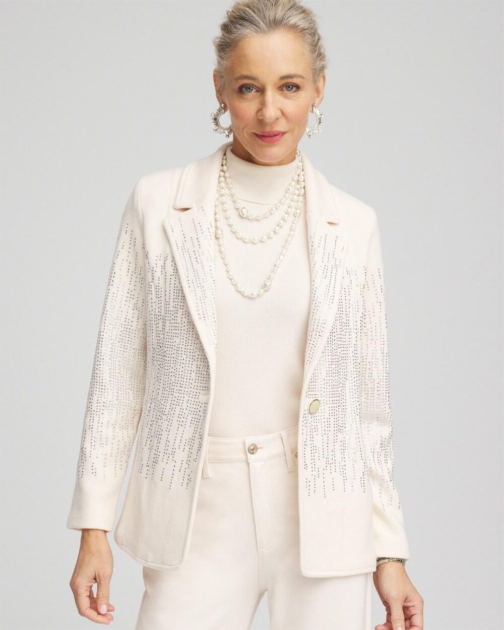 Embellished Sweater Blazer Product Image
