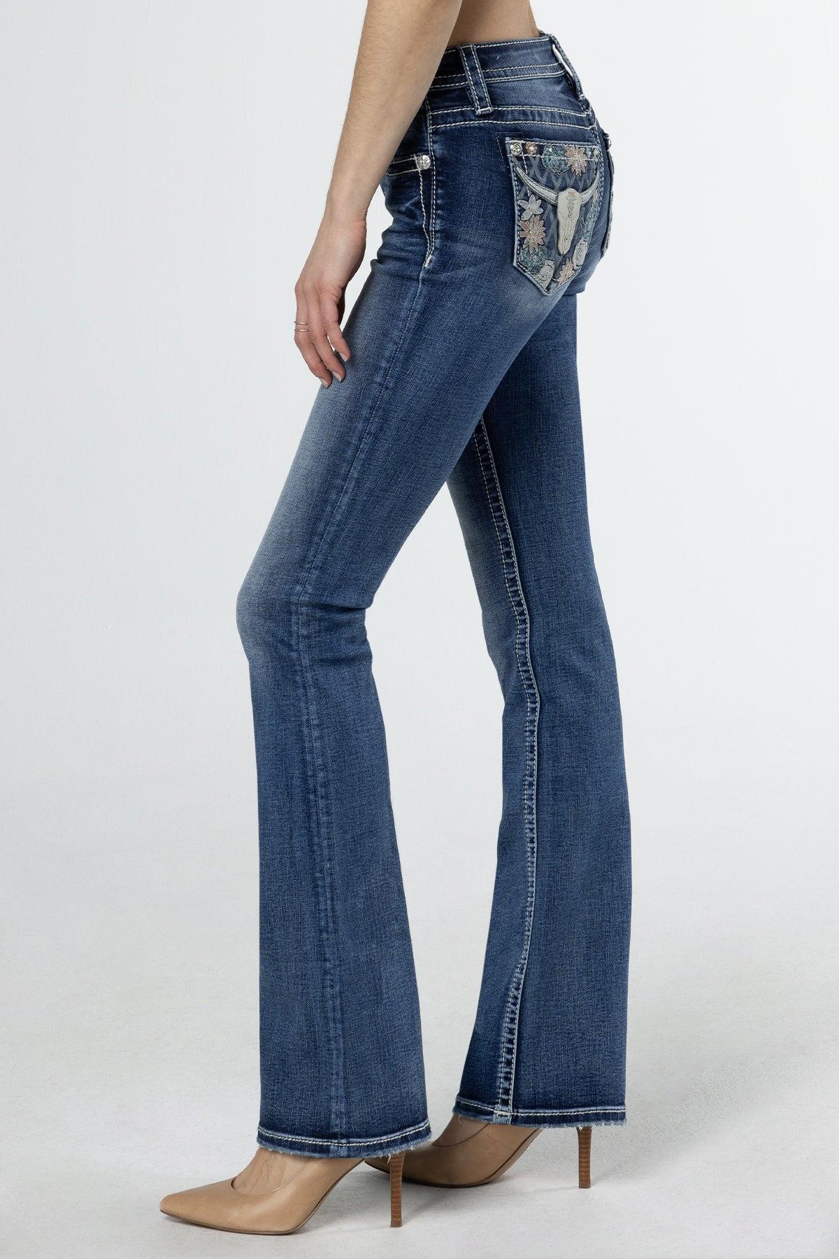 Western Bloom Bootcut Jeans Product Image